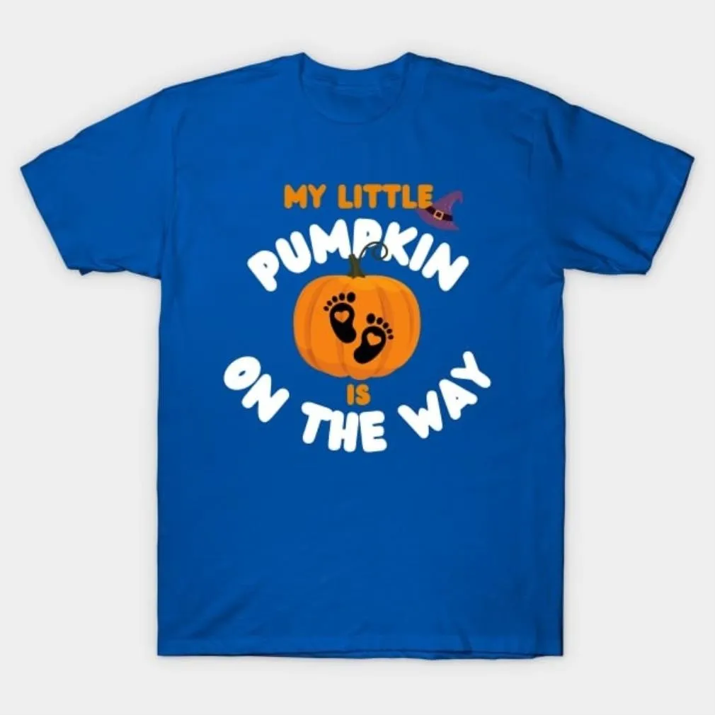 -Halloween pregnancy maternity baby feet pumpkin shirt