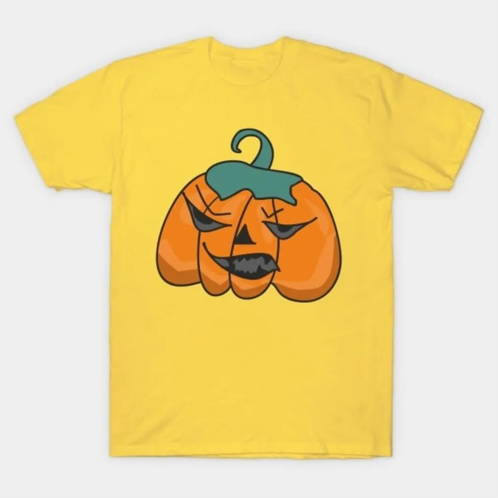 -Halloween pumpkin face shirt