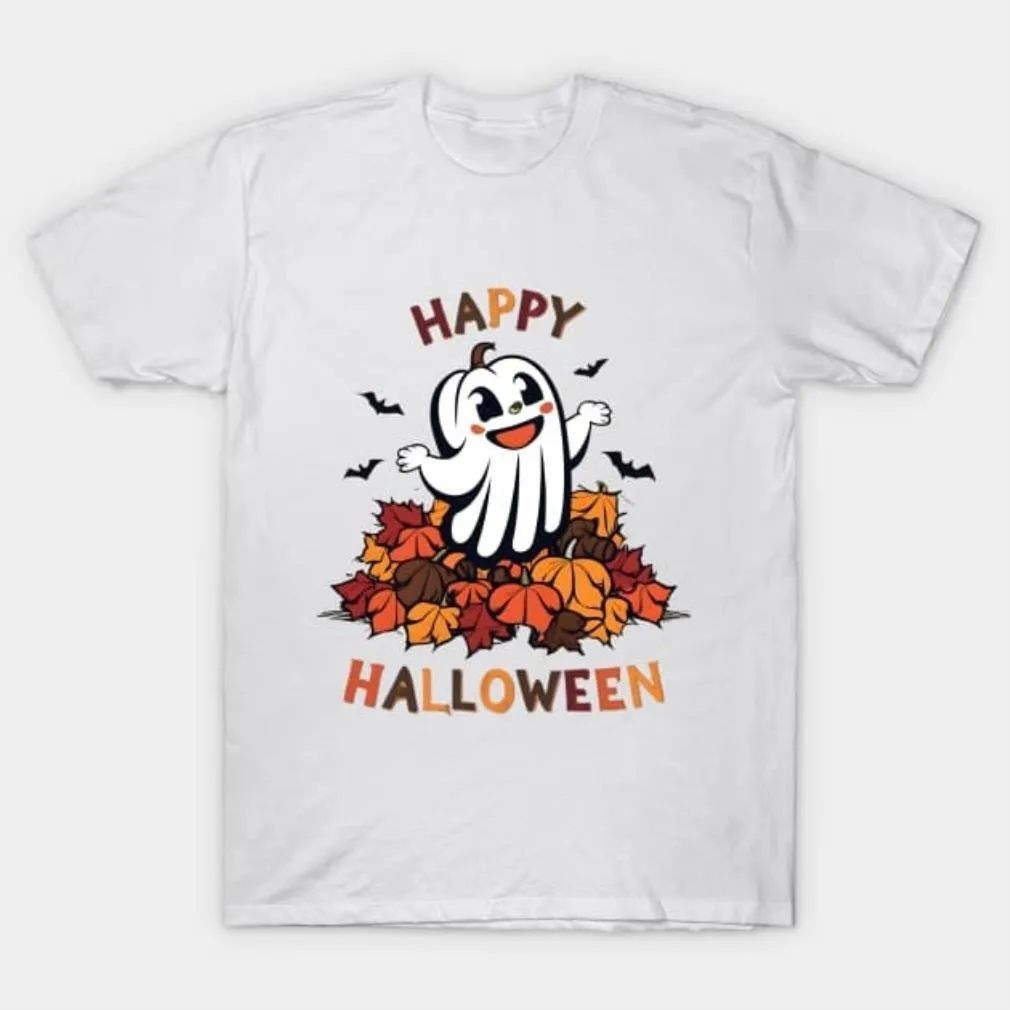 -Happy halloween ghost shirt