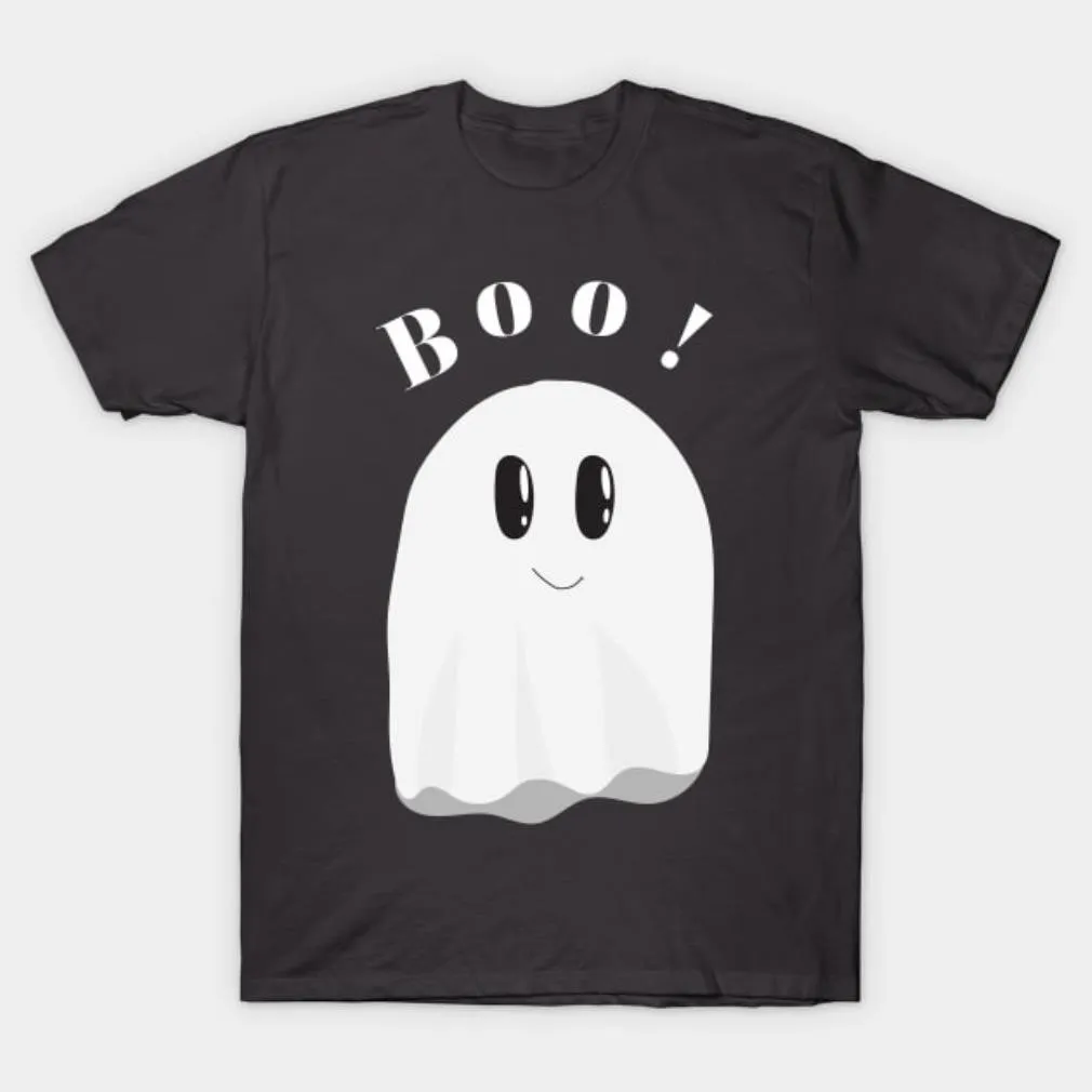 -Minimalist cute scary holiday ghost spooky charm Halloween shirt