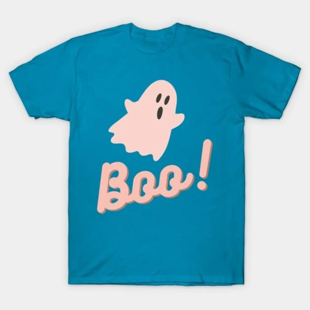 -Pretty in pink cute ghost Halloween shirt