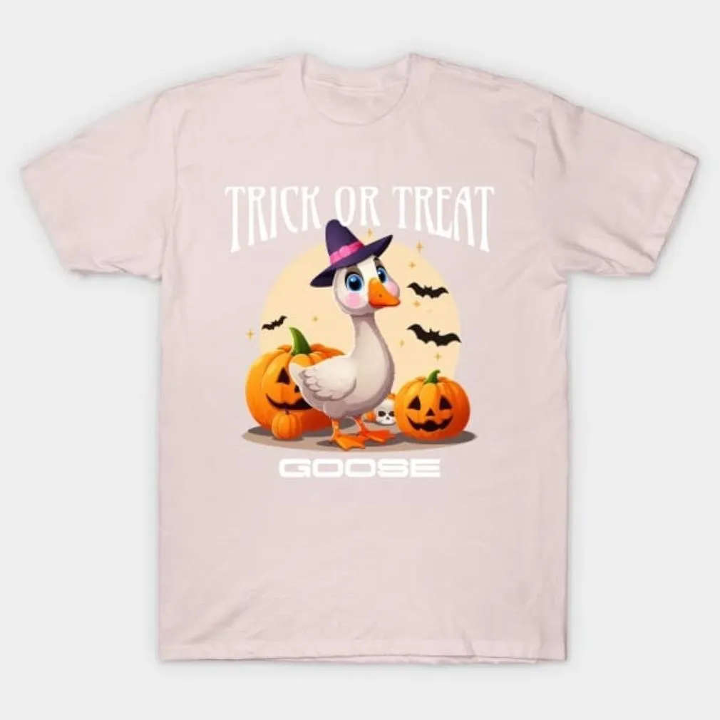 -Trick or treat with cute Goose Halloween shirt