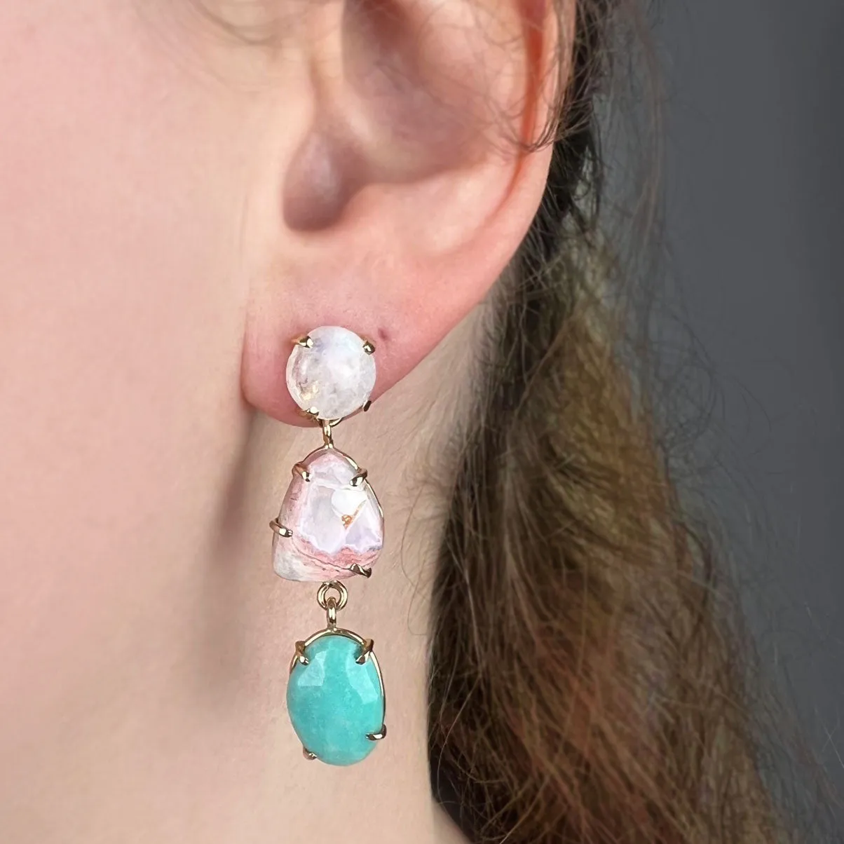 14k Opal Montage Earrings