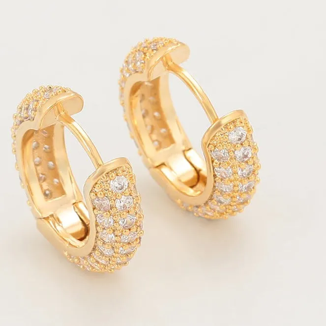 18k Gold Plated Hoop Earrings