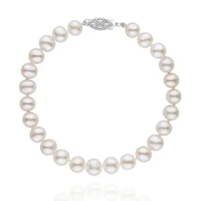 6.5-7.0 mm White Freshwater AA+ Pearl Bracelet