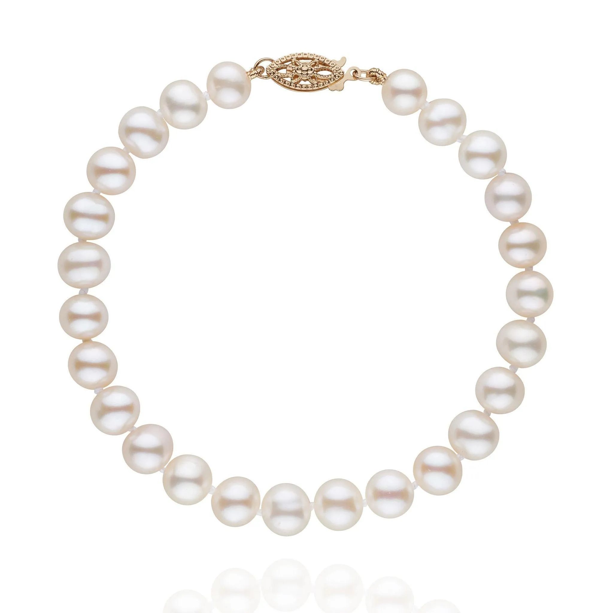 6.5-7.0 mm White Freshwater AA+ Pearl Bracelet