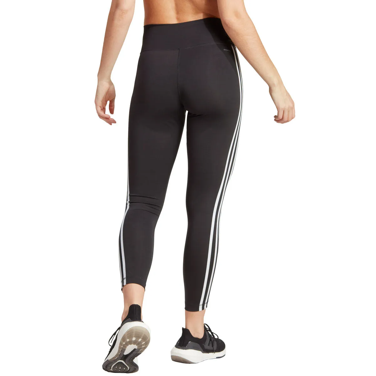 adidas Train Essentials 3 Stripes 7/8 Tights - Womens - Black/White