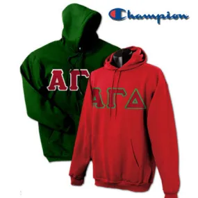 Alpha Gamma Delta Champion Powerblend Hoodie, 2-Pack Bundle Deal - Champion S700 - TWILL