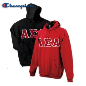 Alpha Sigma Alpha Champion Powerblend Hoodie, 2- Pack Bundle Deal - Champion S700 - TWILL