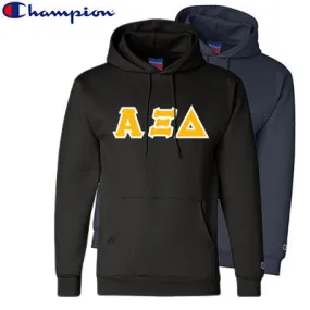 Alpha Xi Delta Champion Powerblend Hoodie, 2-Pack Bundle Seal - Champion S700 - TWILL