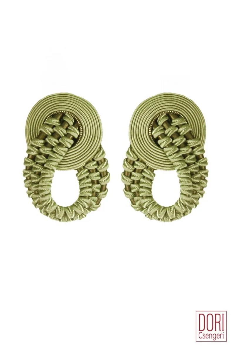 Amelie Unique Grey-Green Earrings