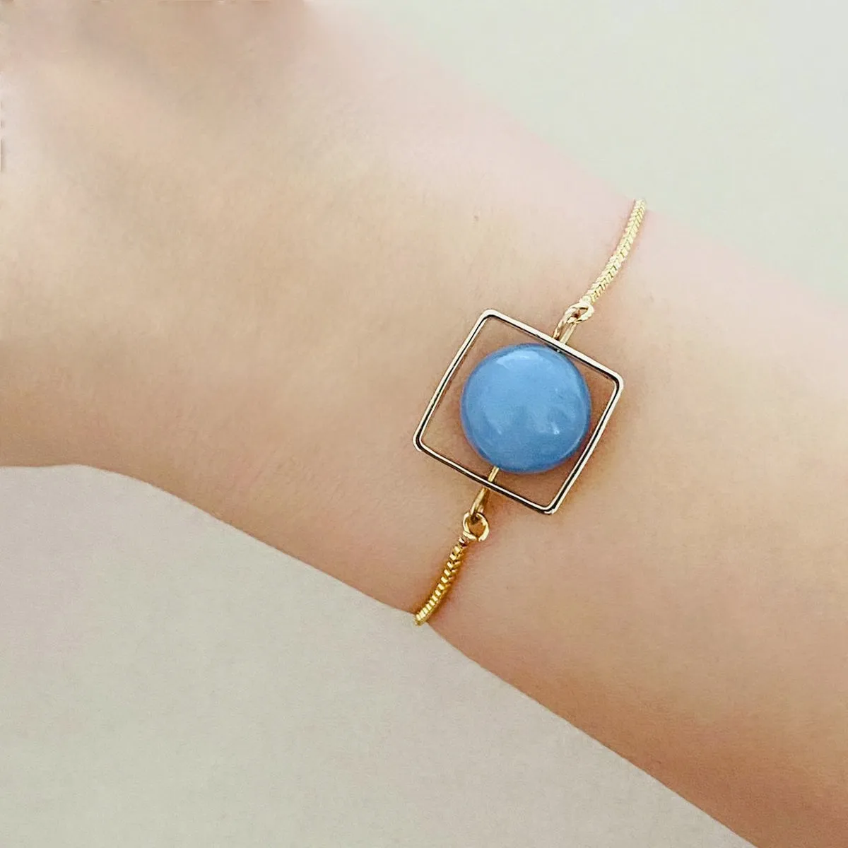 Angelite La Forma Square Bracelet