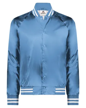 Augusta Sportswear 3610 Satin Baseball Jacket Striped Trim SKU: 3610