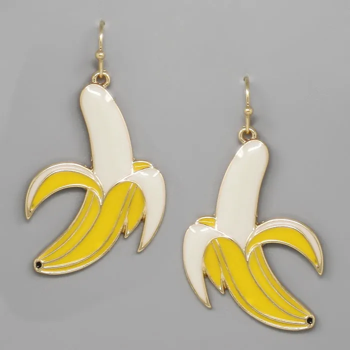 Banana Enamel Drop Earrings