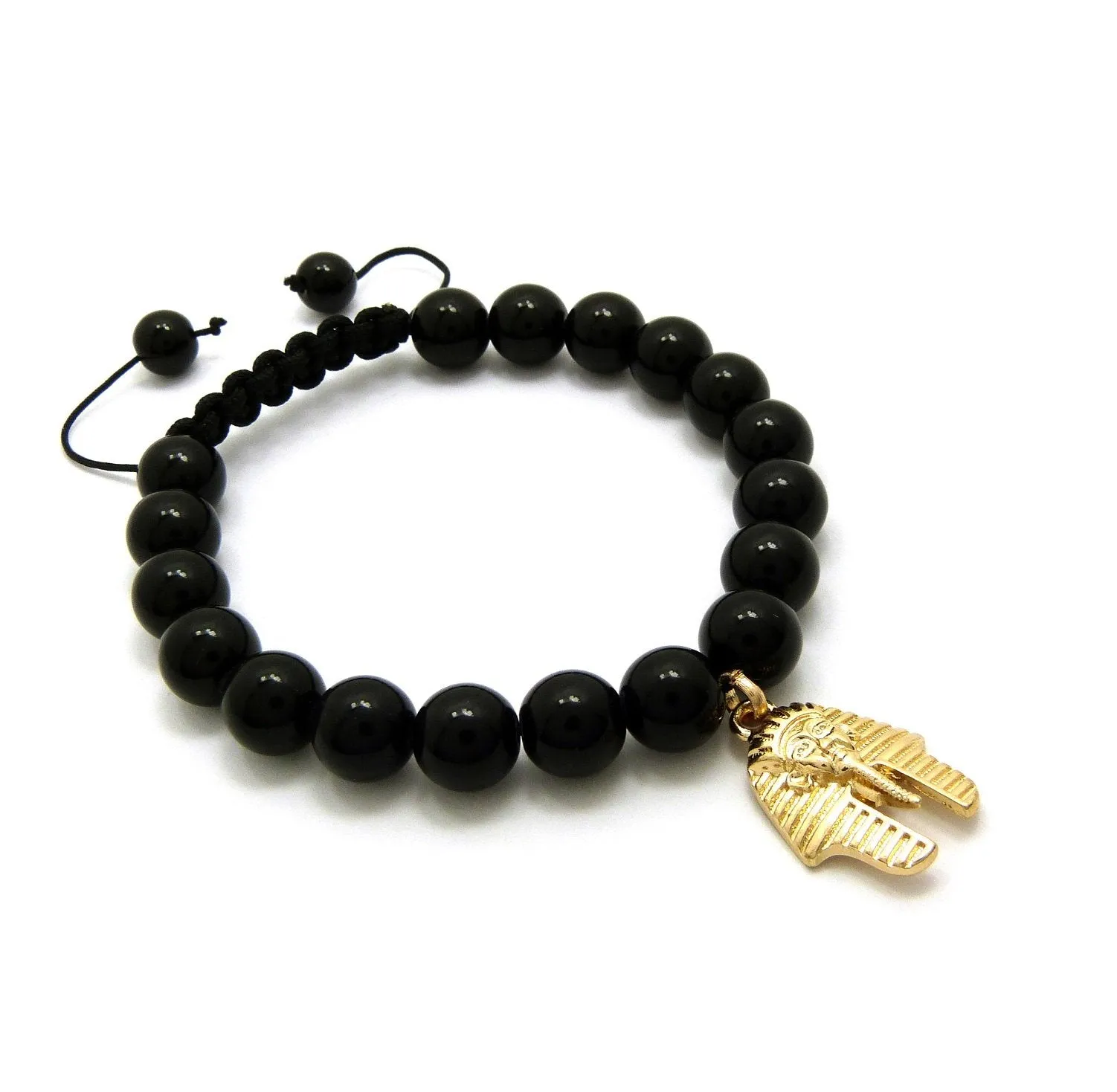 Black Bead Bracelet (King Tut)