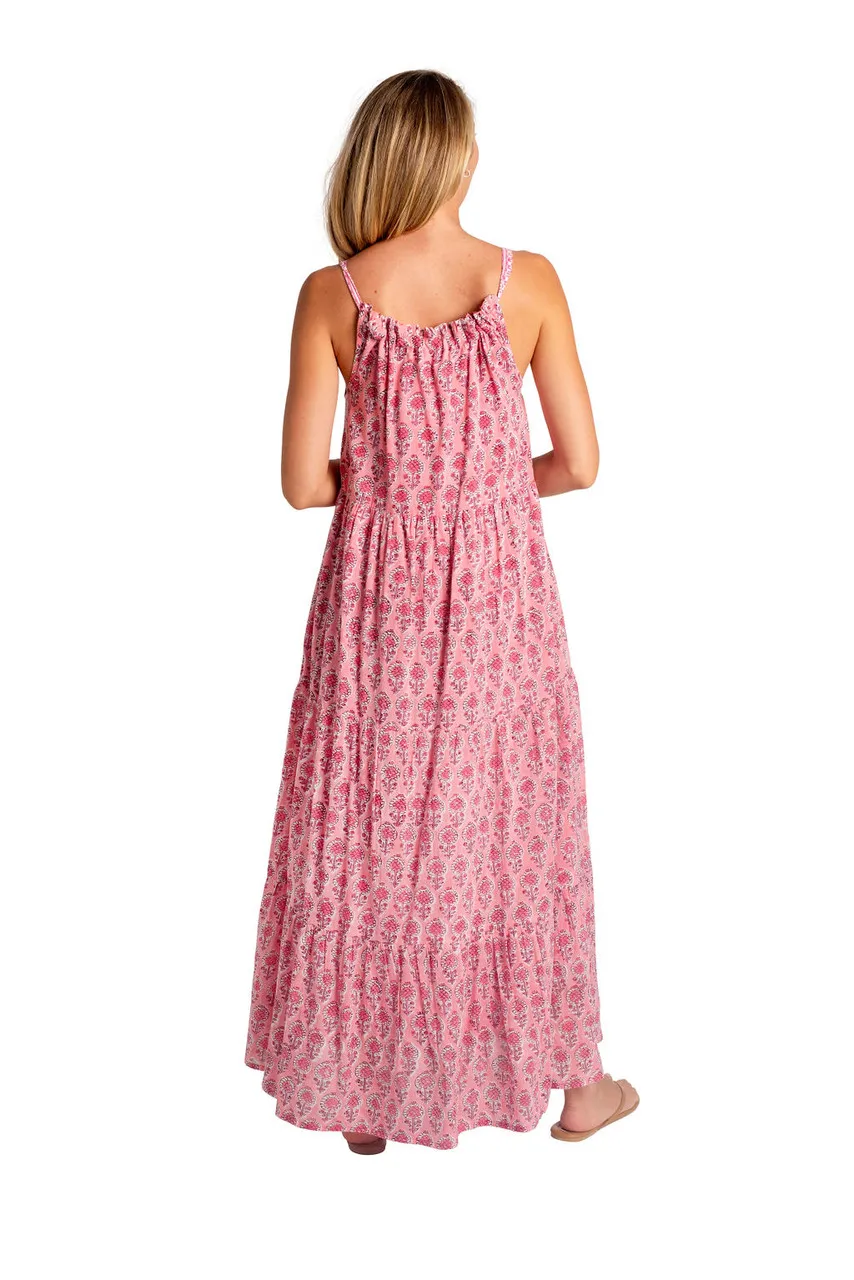 Bleu Azure Boho Sundress, Pink