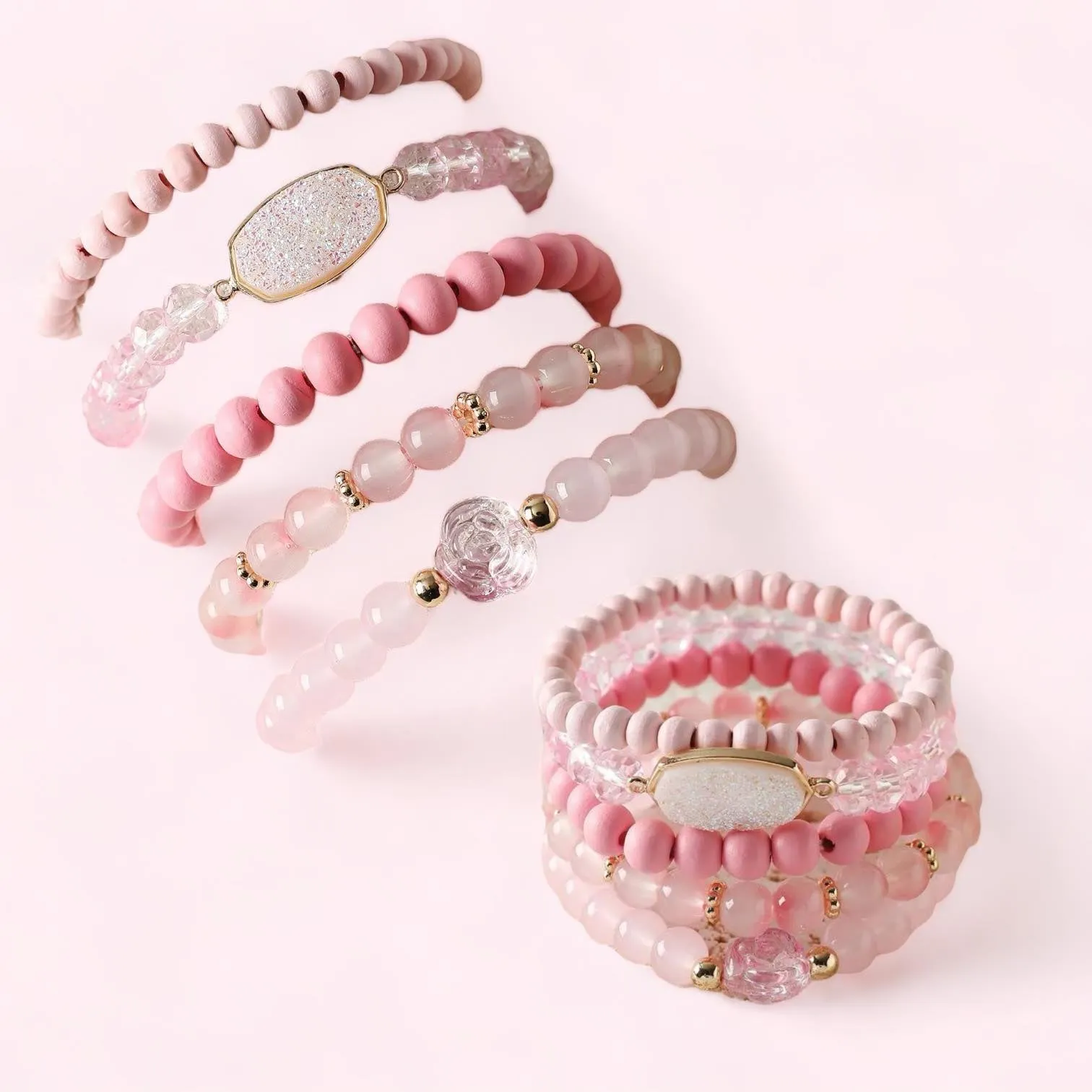 BLING 5pcs Boho Stack Bracelets