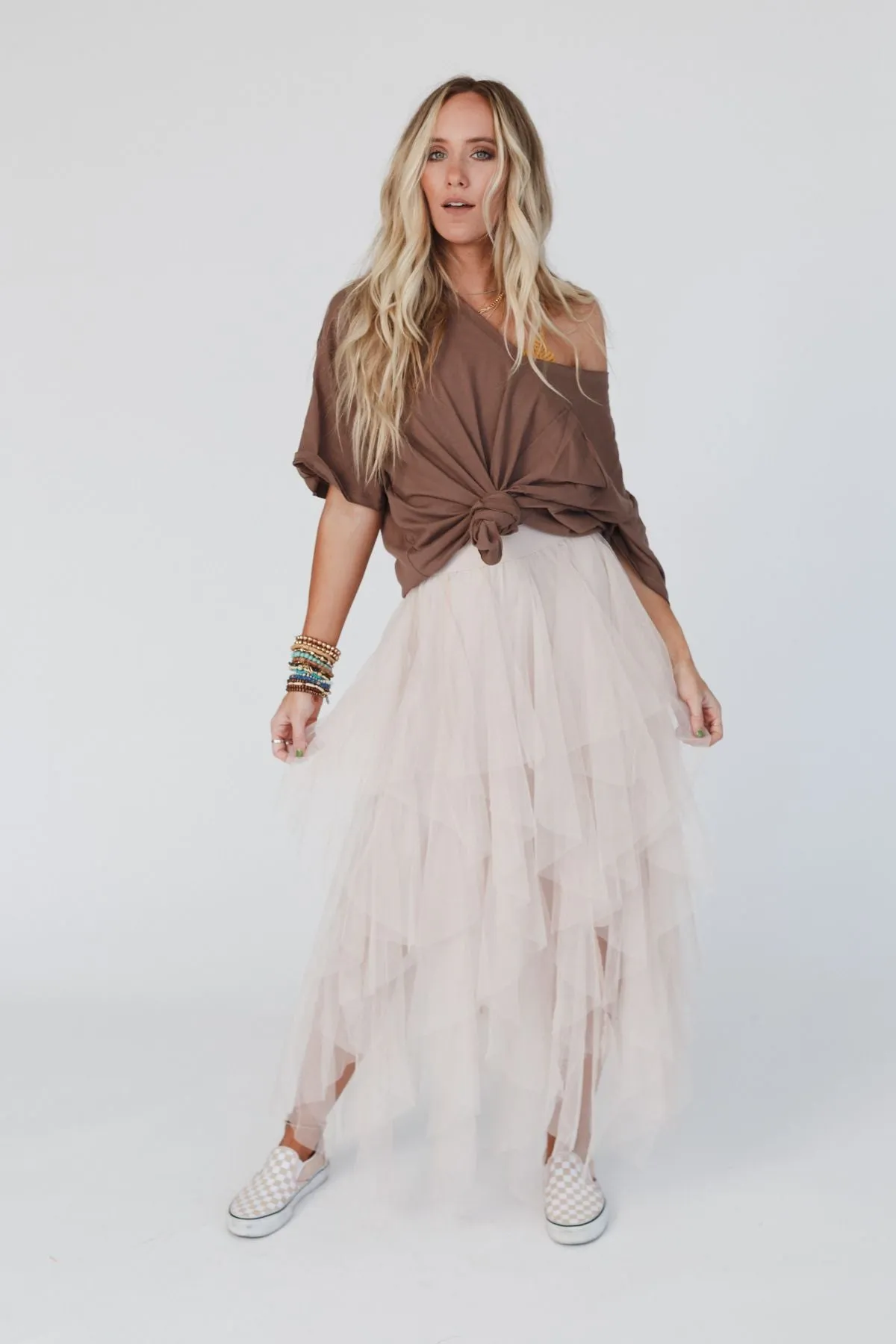 Boho Ballerina Skirt - Nude