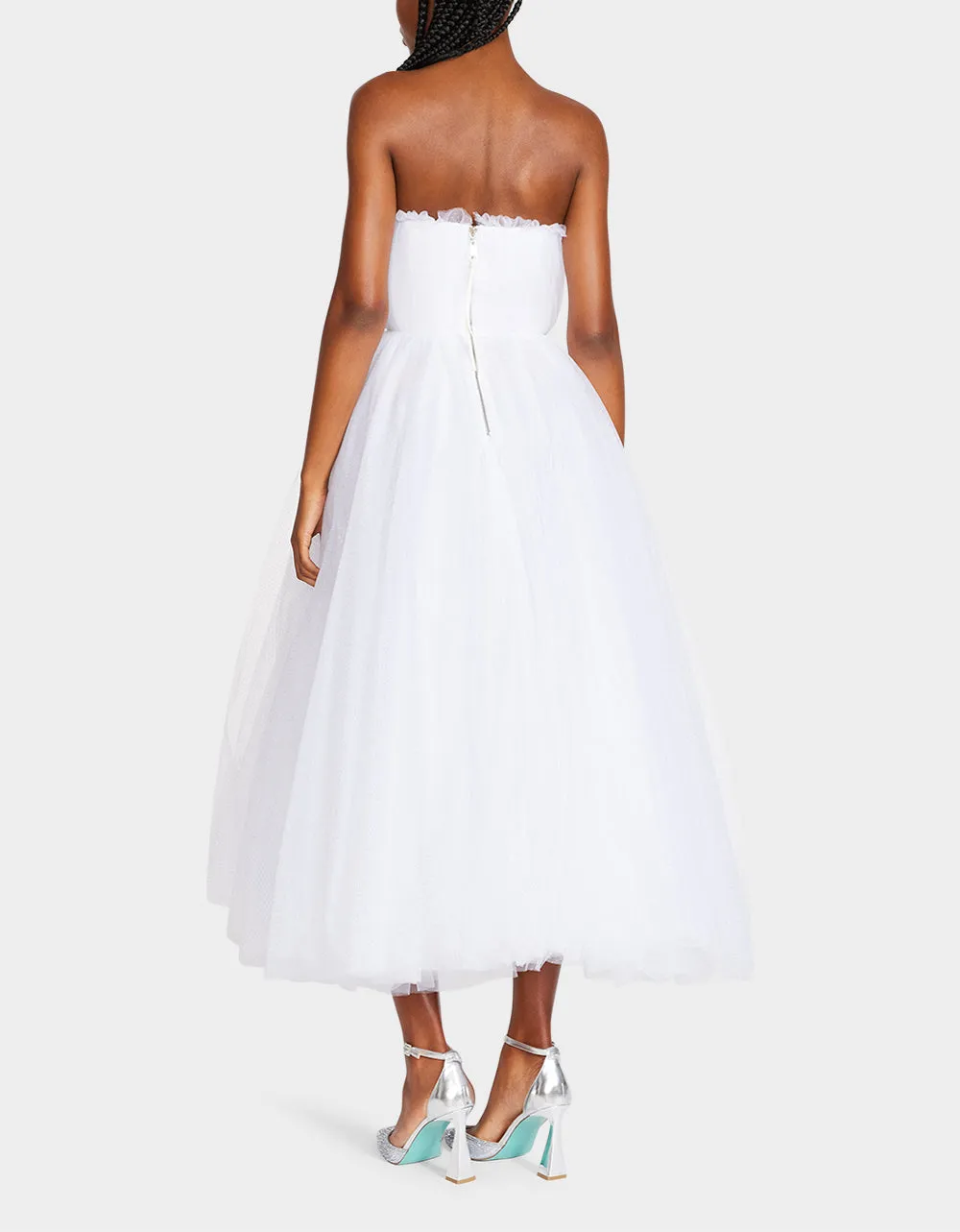 BRIDE VIBES TULLE DRESS WHITE