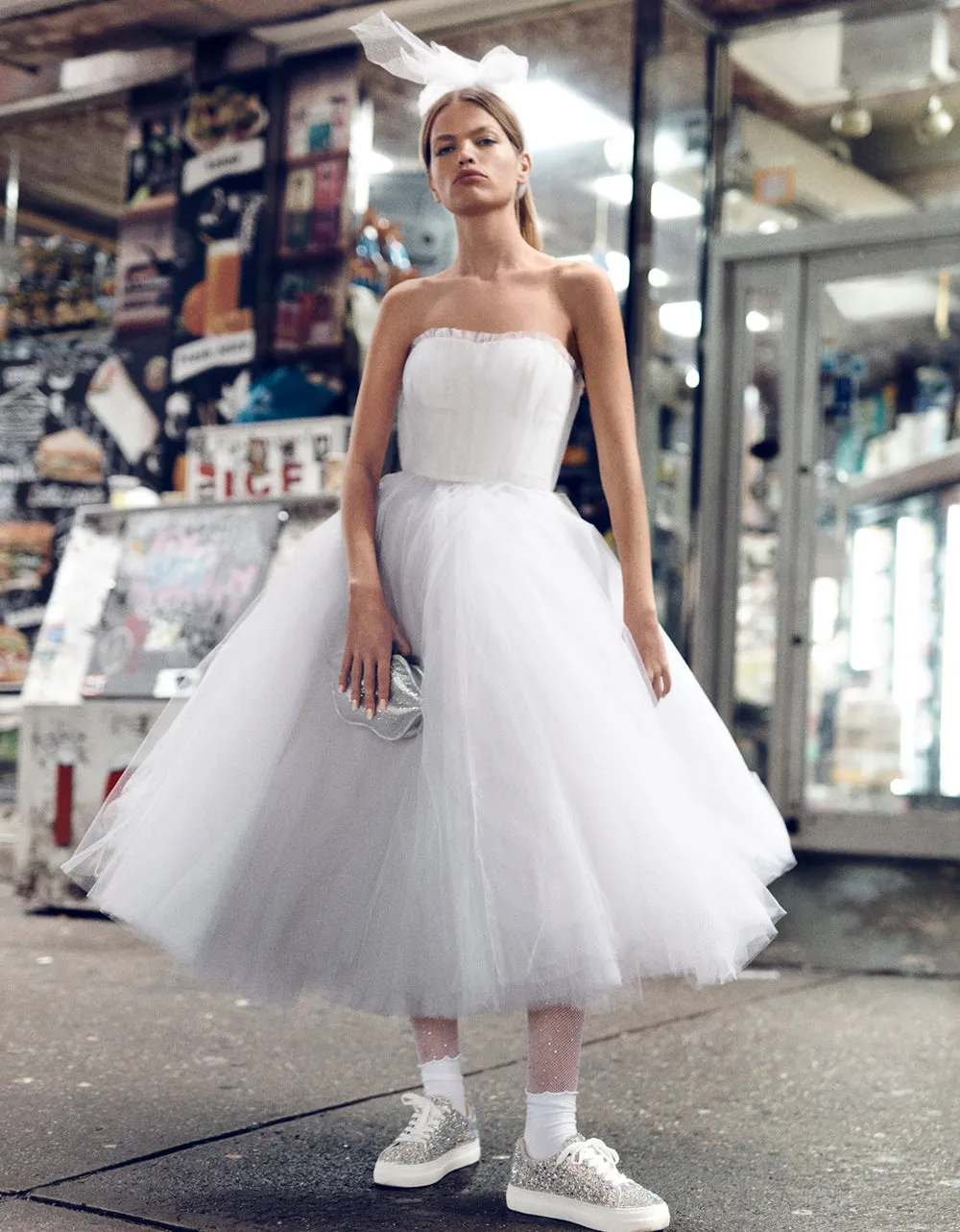 BRIDE VIBES TULLE DRESS WHITE