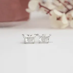 Butterfly Cut Lab Grown Diamond Stud Earrings