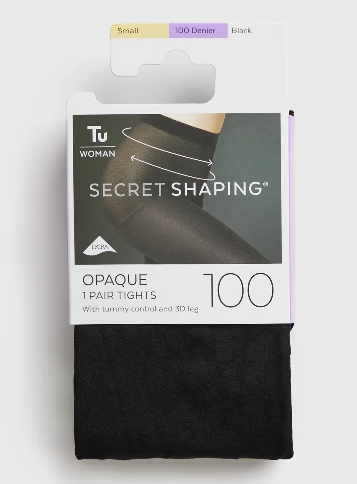 Buy Secret Shaping Black 100 Denier Opaque Tights M | Tights | Tu