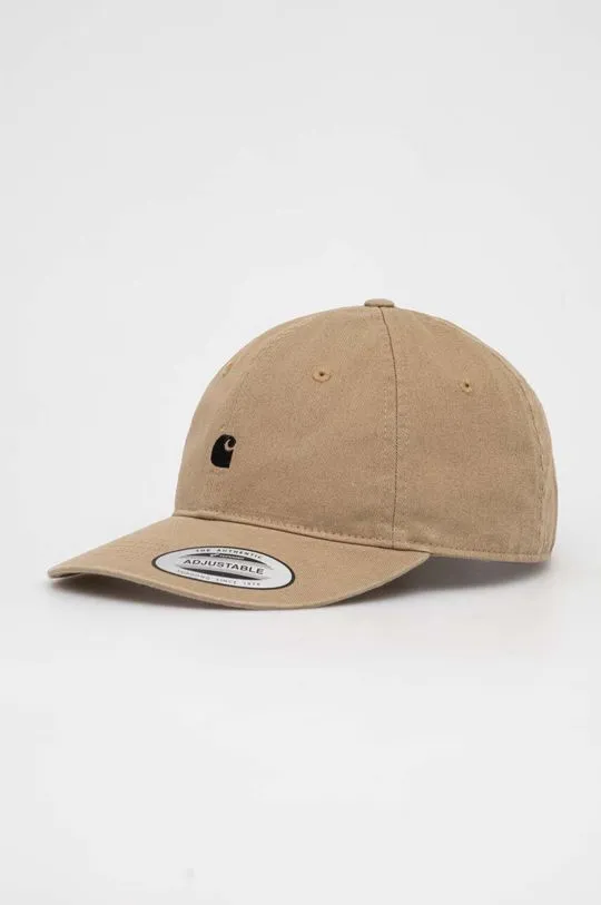 Carhartt WIP cotton baseball cap beige color