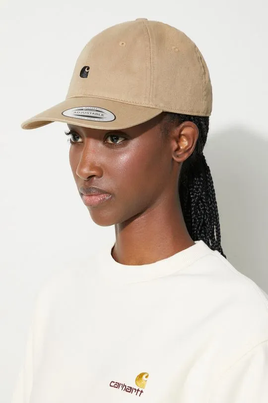 Carhartt WIP cotton baseball cap beige color