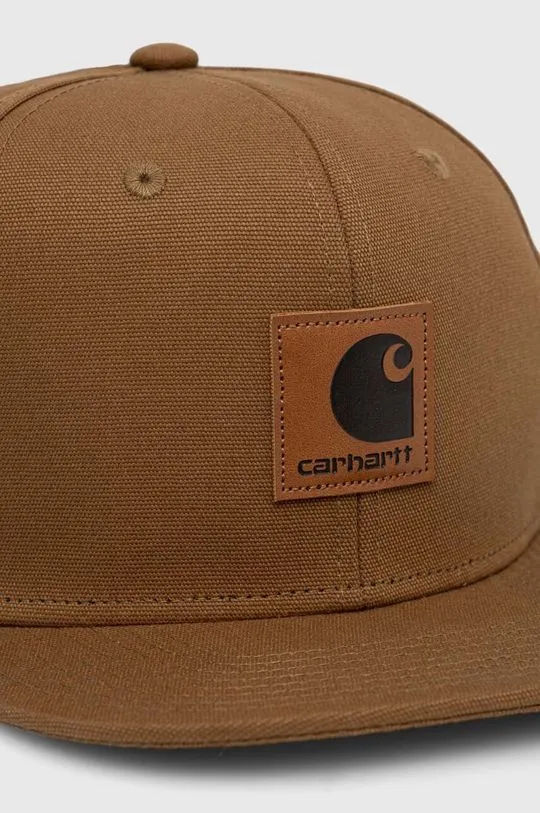 Carhartt WIP cotton baseball cap brown color