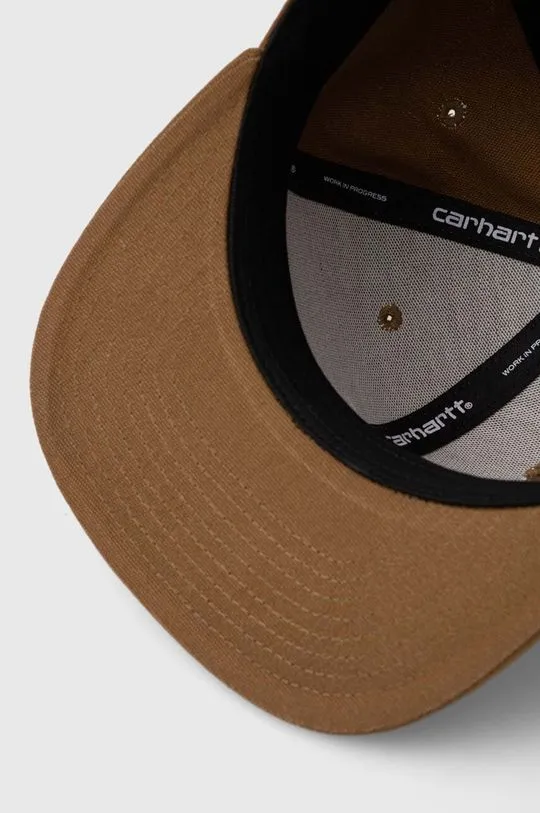 Carhartt WIP cotton baseball cap brown color