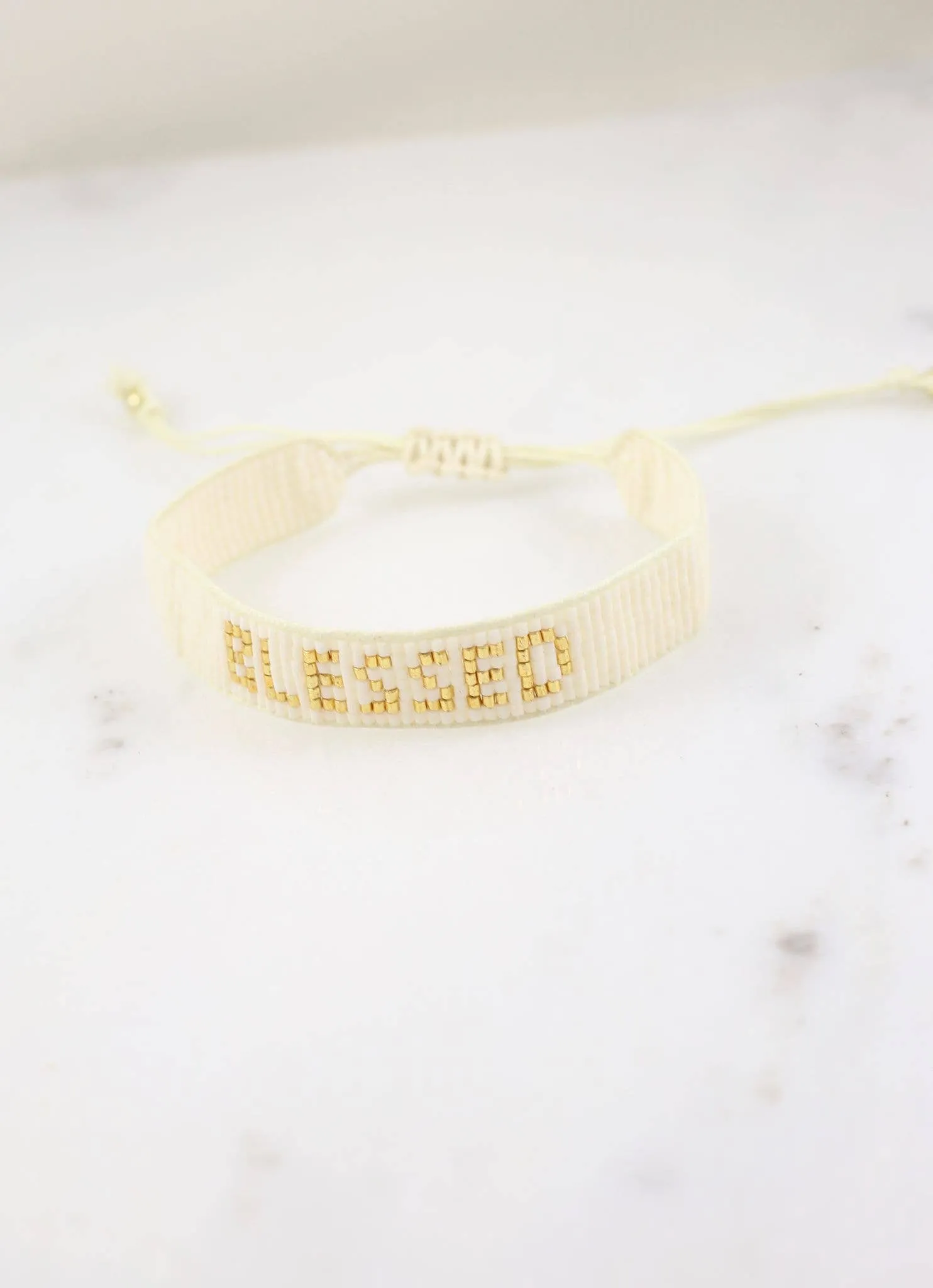 Caroline Hill - Blessed Beaded Bracelet IVORY