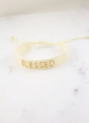 Caroline Hill - Blessed Beaded Bracelet IVORY