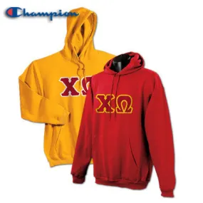 Chi Omega Champion Powerblend Hoodie, 2-Pack Bundle Deal - Champion S700 - TWILL