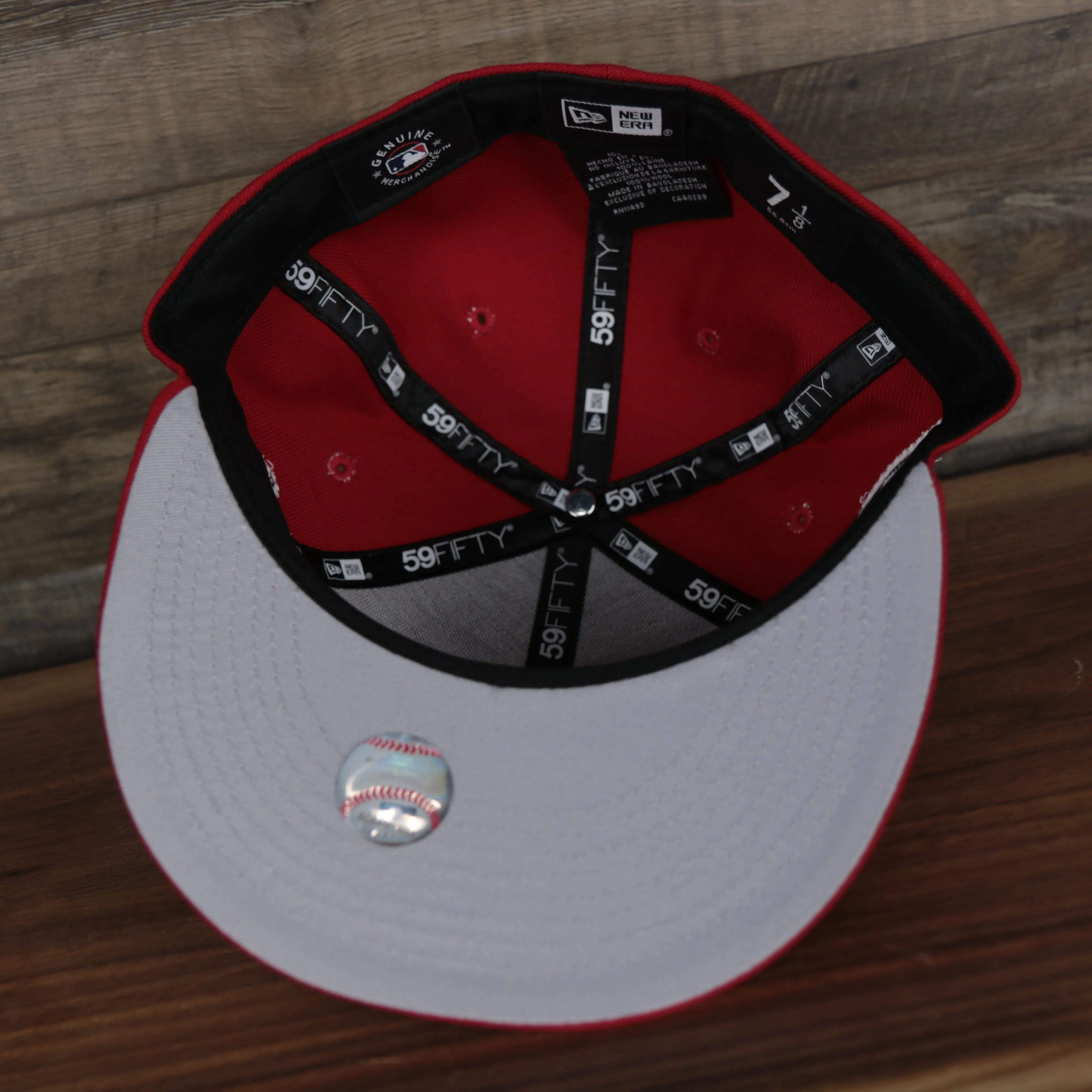 Cincinnati Reds All Over Paisley Bandana Pattern Grey Bottom 5950 Fitted Cap | Red