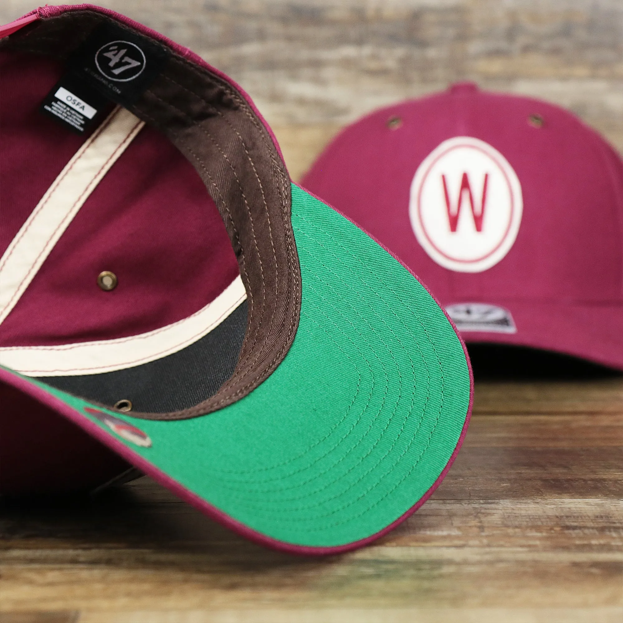 Cooperstown Washington Senators Felt Senators Logo Snapback Hat | Cardinal Snapback Cap