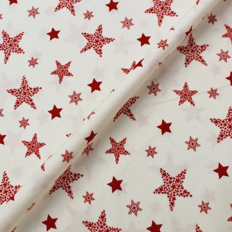 Cream Christmas Cotton - Stars Upon Stars