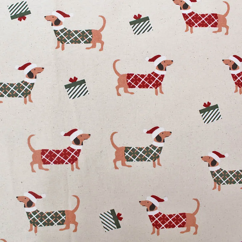 Cream Christmas Craft Cotton - Dashing