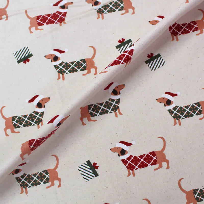 Cream Christmas Craft Cotton - Dashing