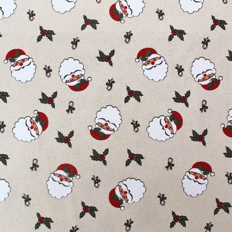 Cream Christmas Craft Cotton - Happy Face