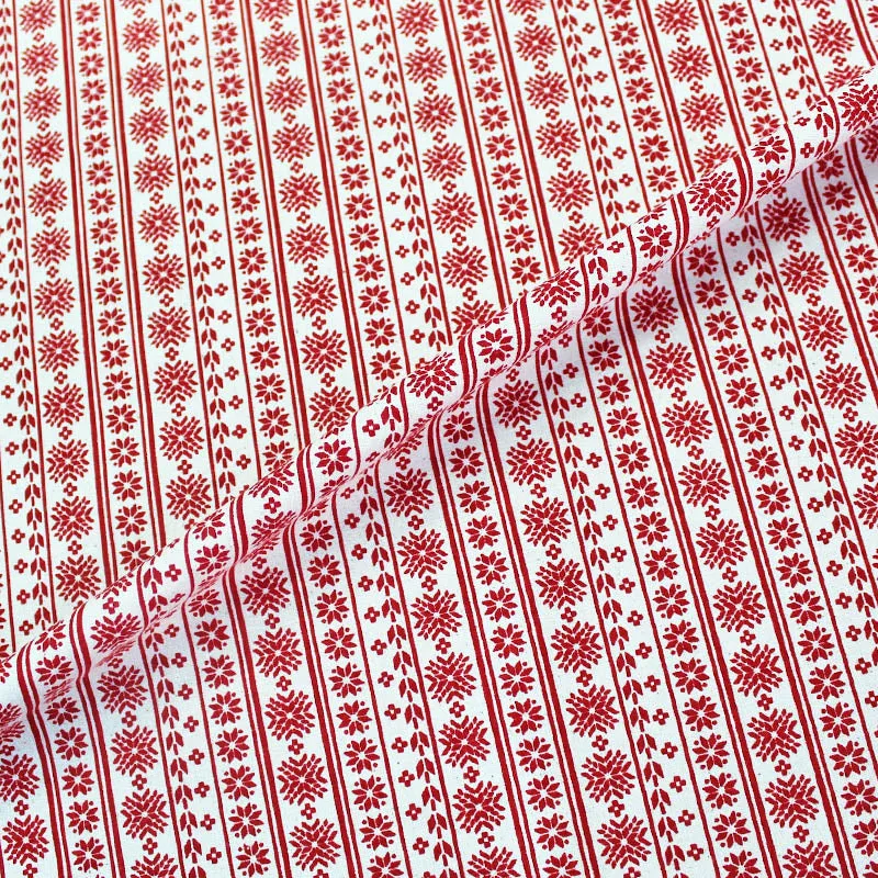 Cream Christmas Craft Cotton - Wrapping Paper