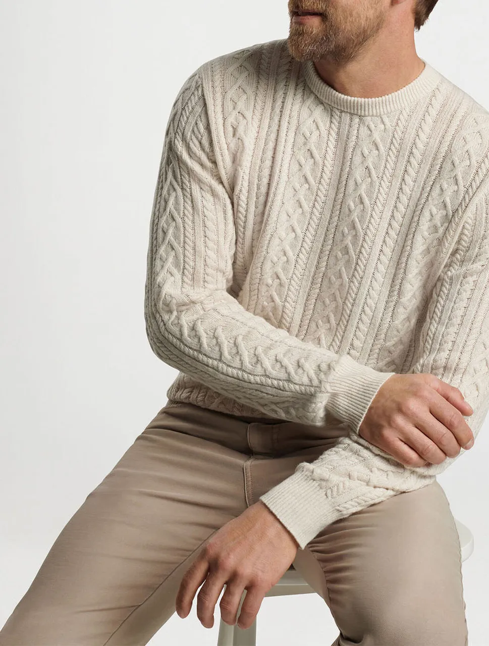 Crescent Ridge Cable Knit Sweater | Peter Millar