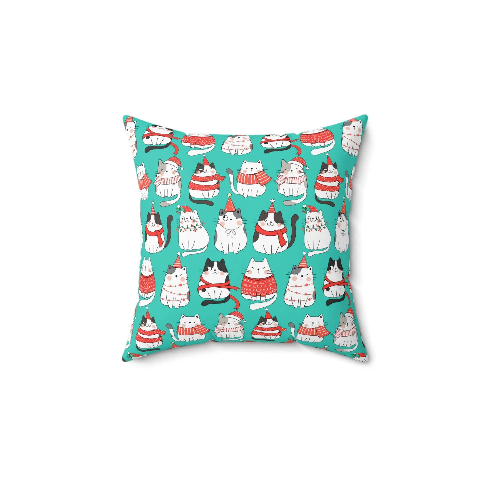 Cute Cats Pattern Christmas Pillow