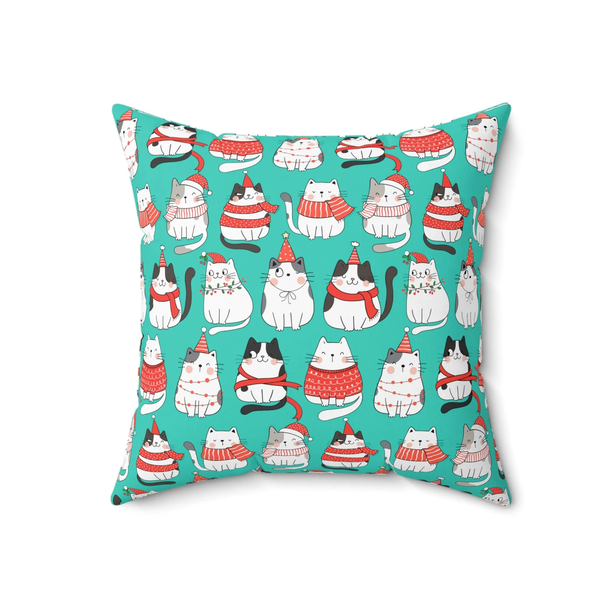 Cute Cats Pattern Christmas Pillow