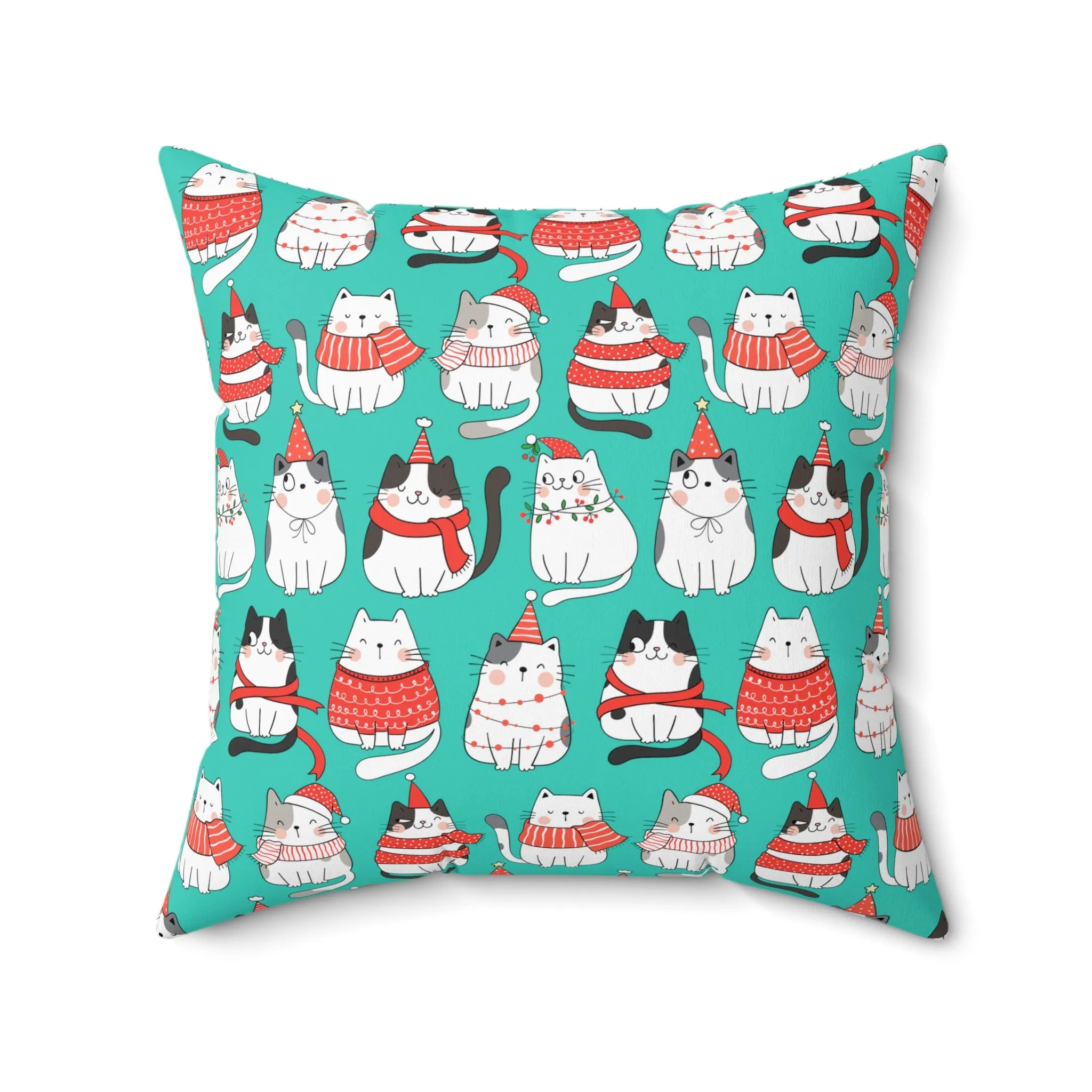 Cute Cats Pattern Christmas Pillow