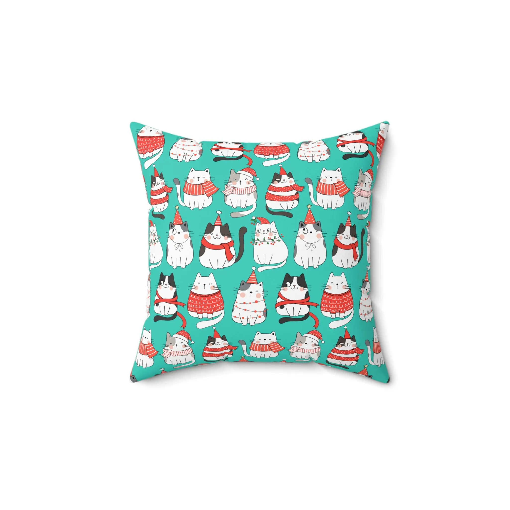 Cute Cats Pattern Christmas Pillow