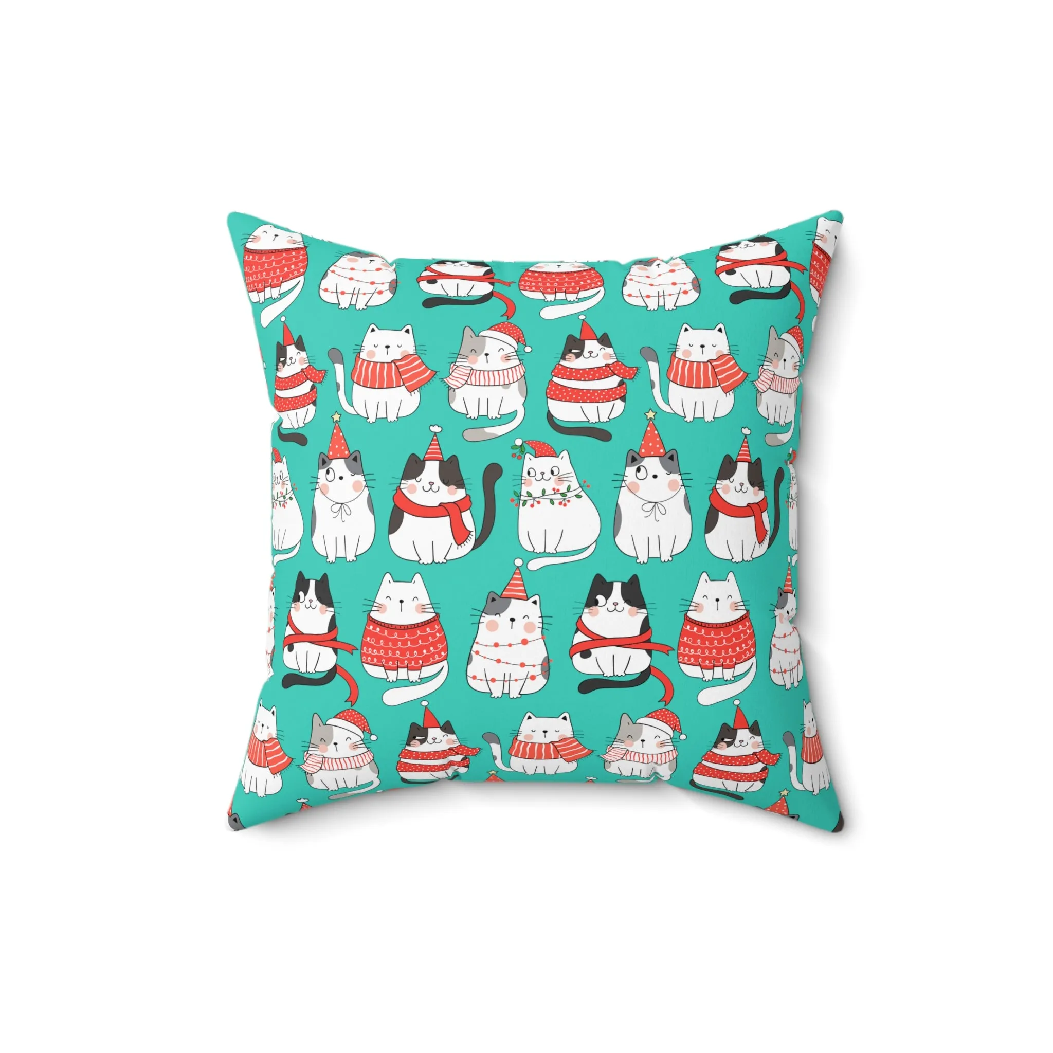 Cute Cats Pattern Christmas Pillow