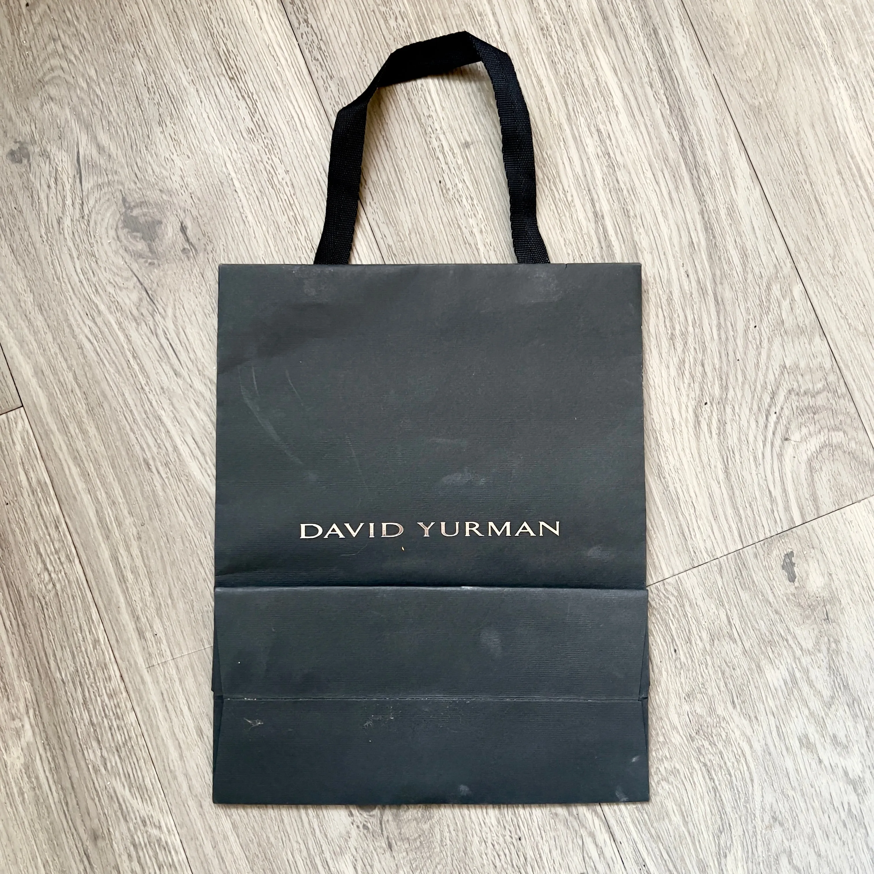 DAVID YURMAN Black Shopping Bag Gift Bag 9.75x7.80x3.80 inches