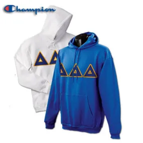 Delta Delta Delta Champion Powerblend Hoodie, 2-Pack Bundle Deal - Champion S700 - TWILL