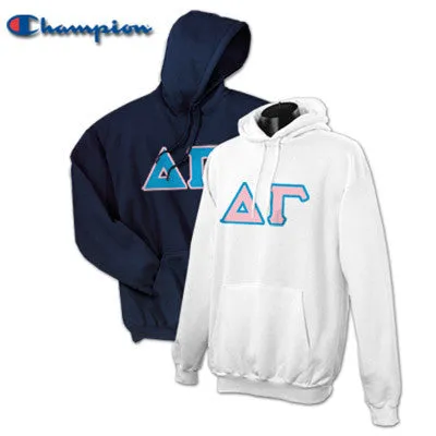 Delta Gamma Champion Powerblend Hoodie, 2-Pack Bundle Deal - Champion S700 - TWILL