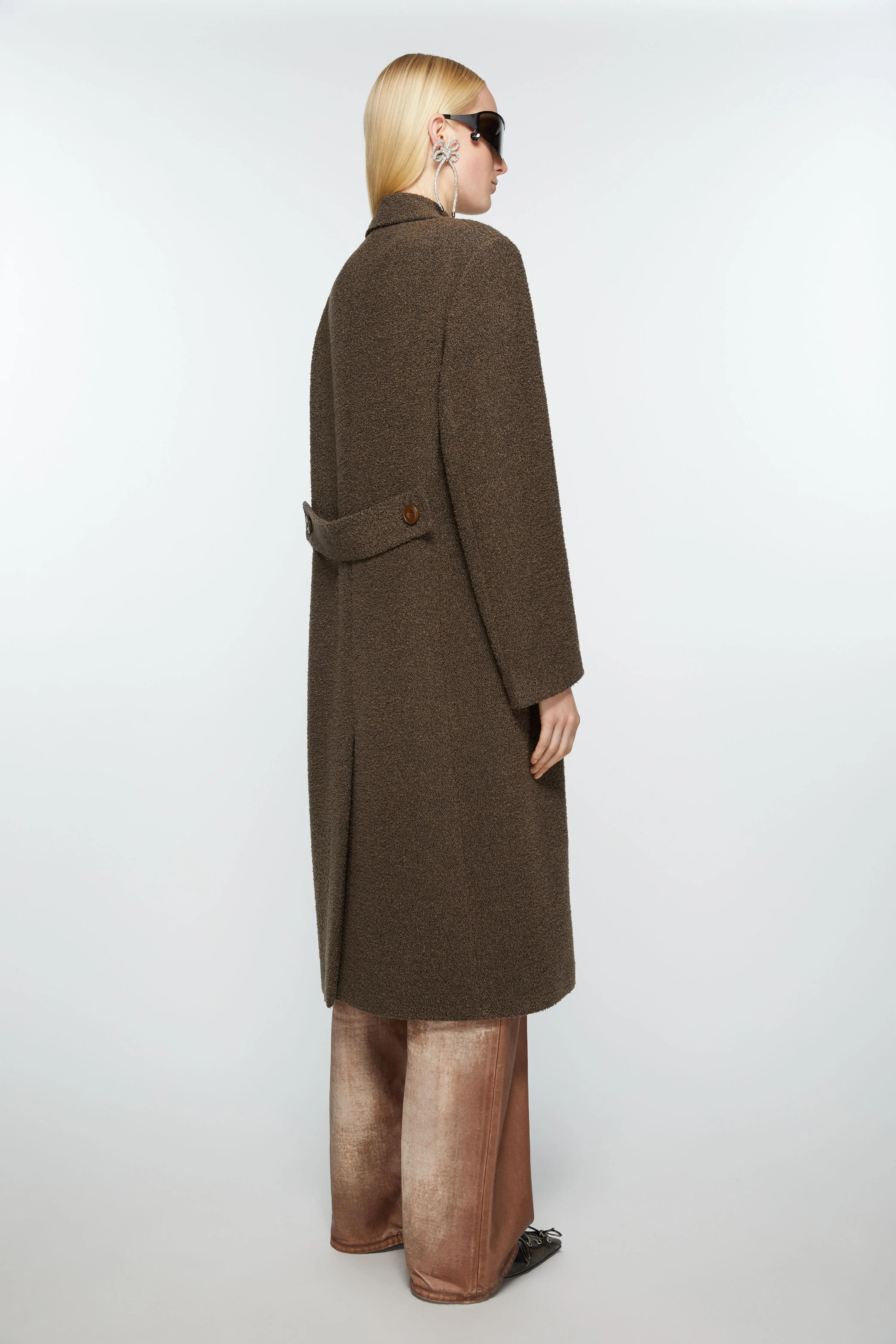 Double-breasted wool coat